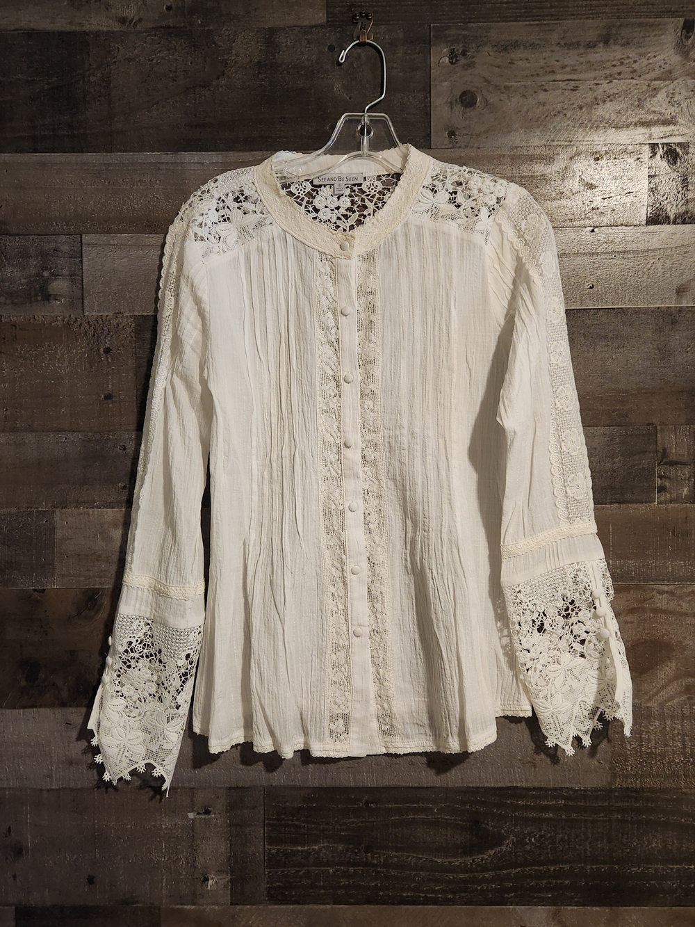 See and Be Seen White Cotton Blouse - Label Size S